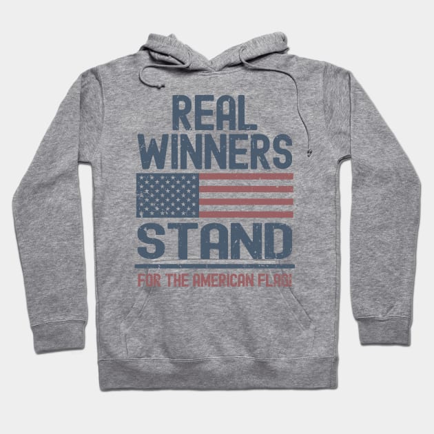 Real Winners Stand For The American Flag Hoodie by Etopix